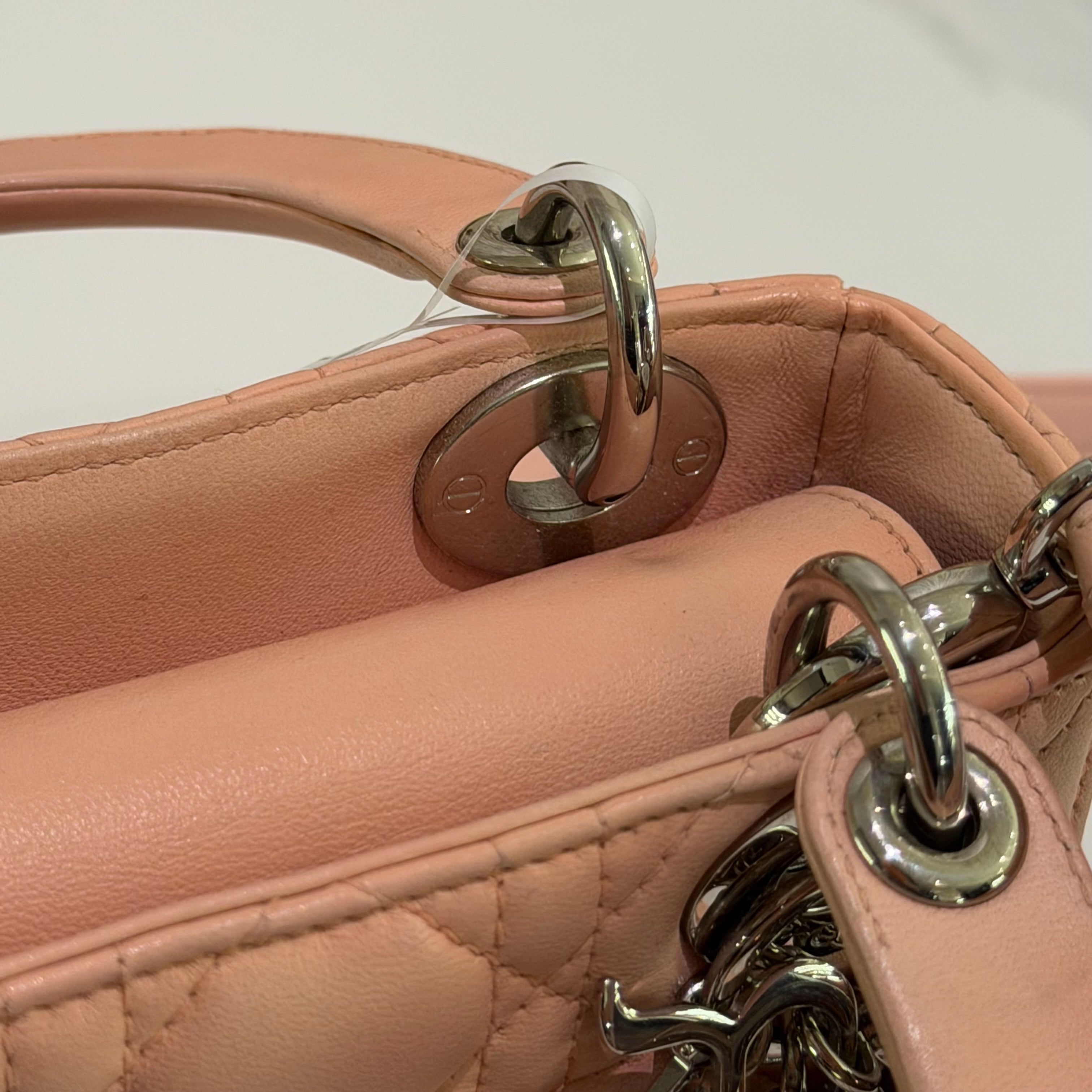 Dior Lady Dior Small Pink Lambskin Bag