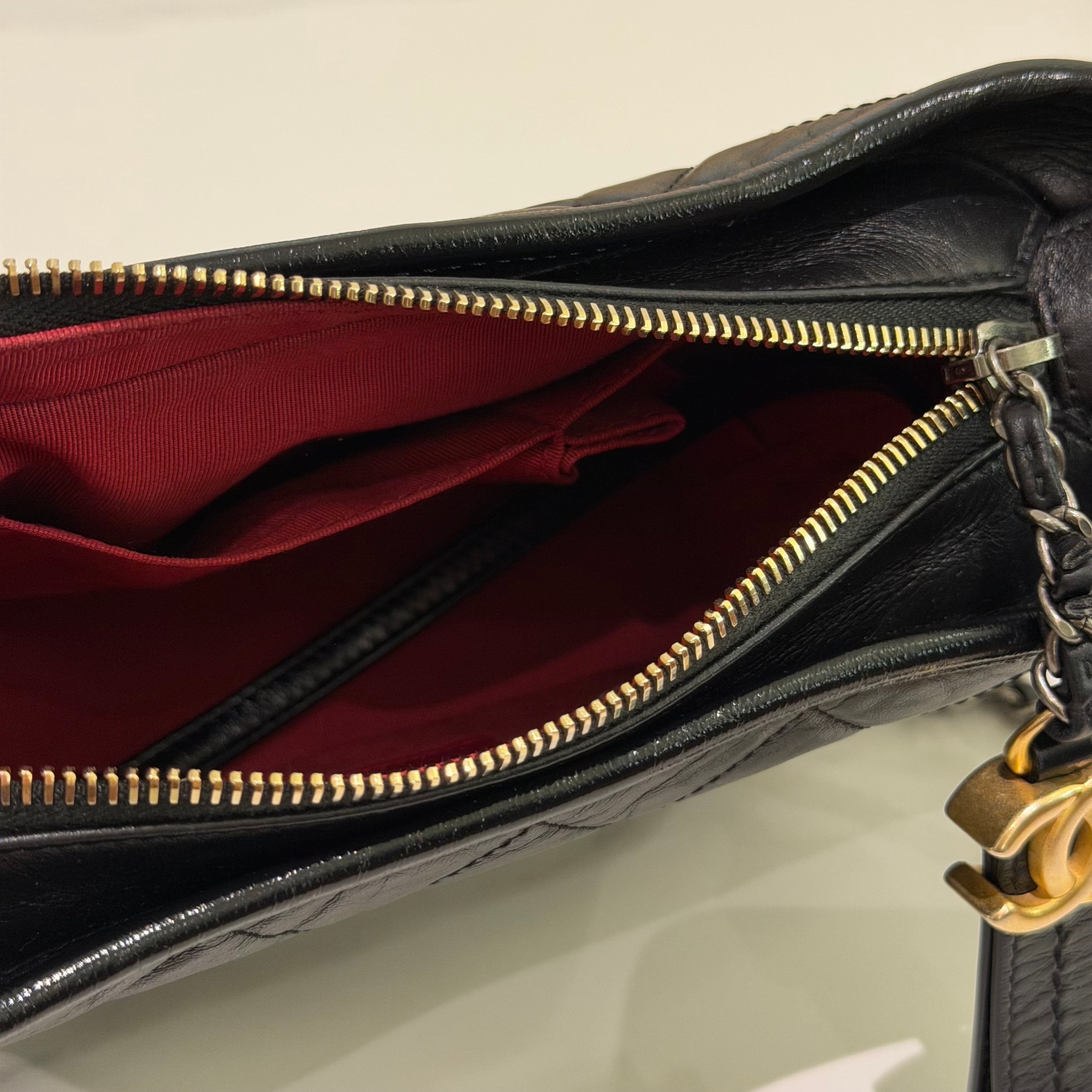 Chanel Gabrielle Small Black with Gold Hardware