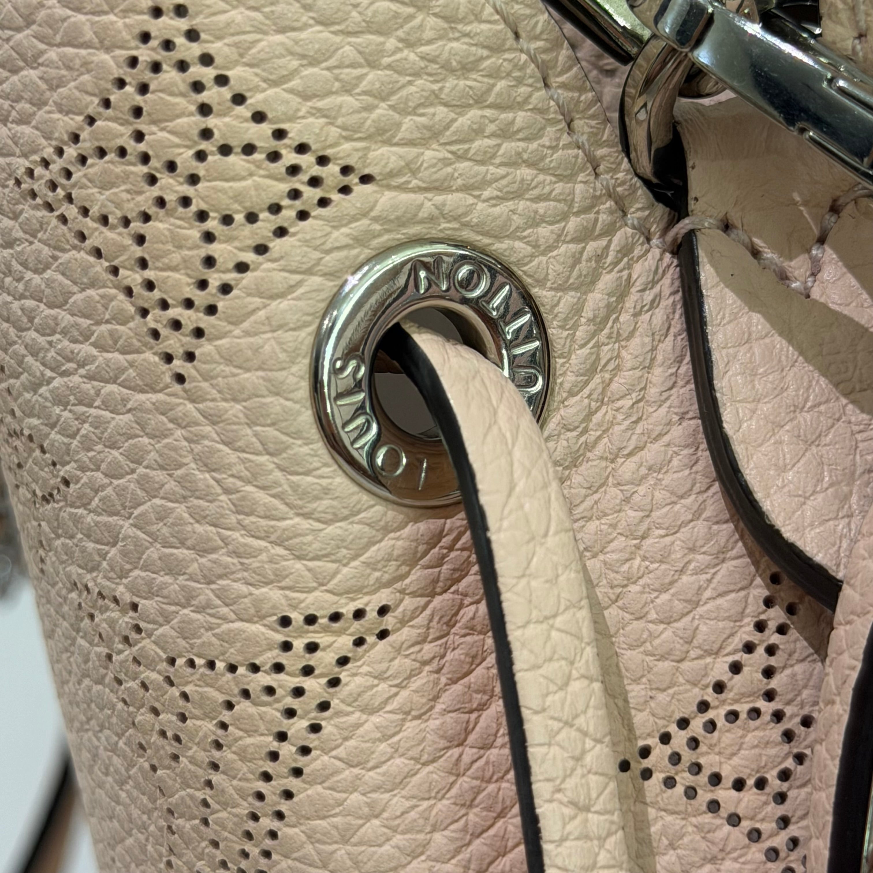 Louis Vuitton Bella Perforated Leather Bucket Bag