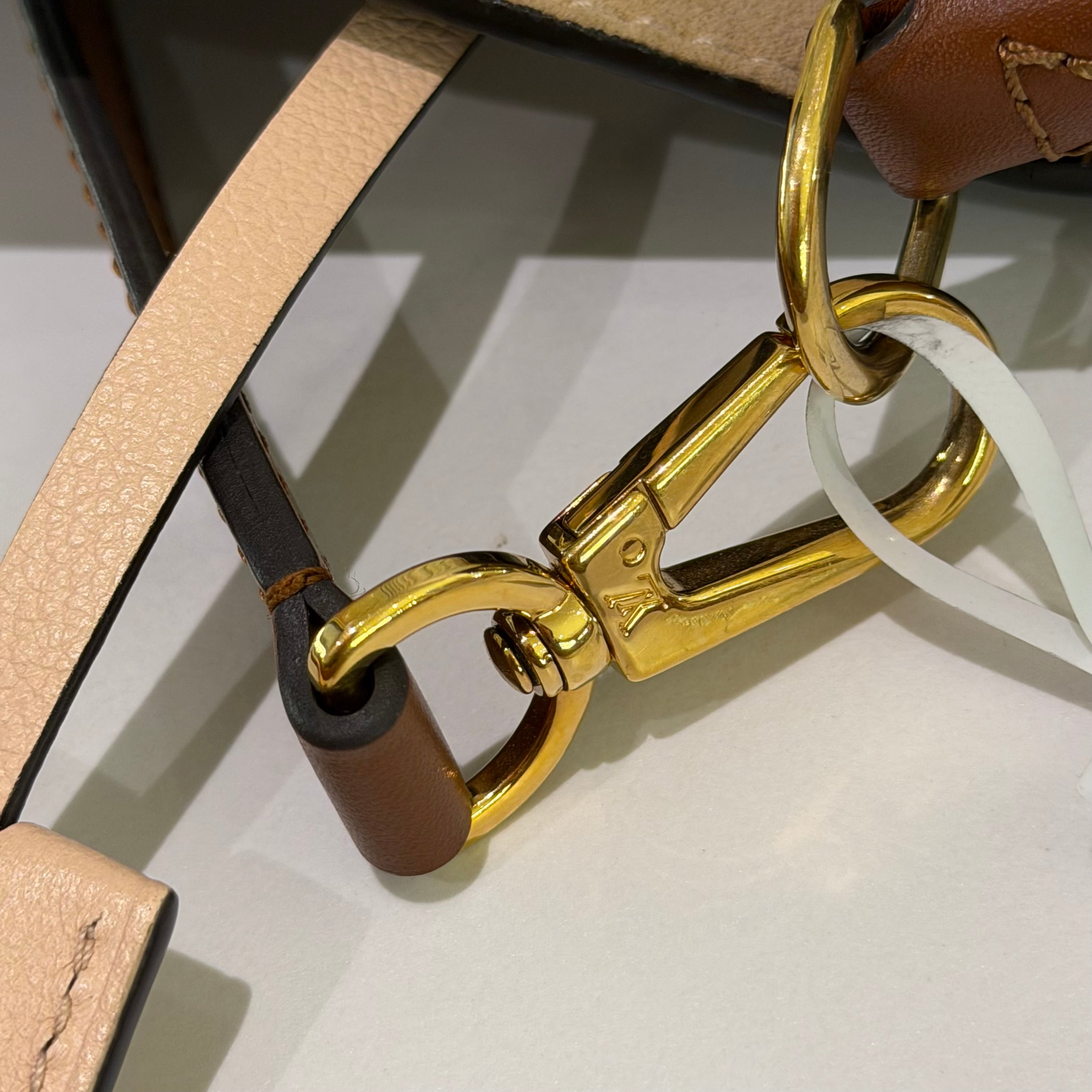 LOUIS VUITTON BEAUMARCHAIS CLASSIC DAMIER EBENE LEATHER TOP HANDLE SHOULDER BAG