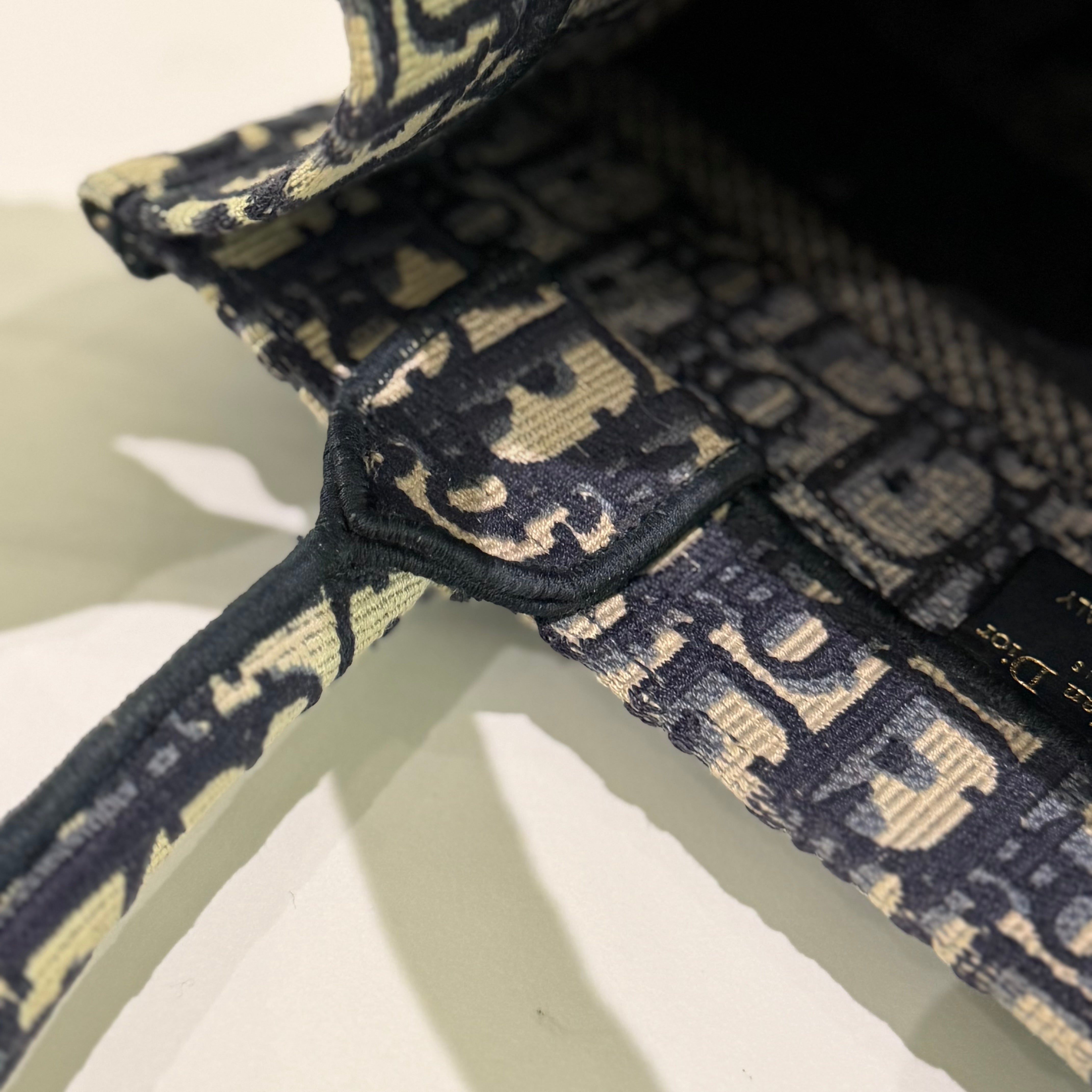 Dior Book Tote Monogram Blue Small Tote Bag