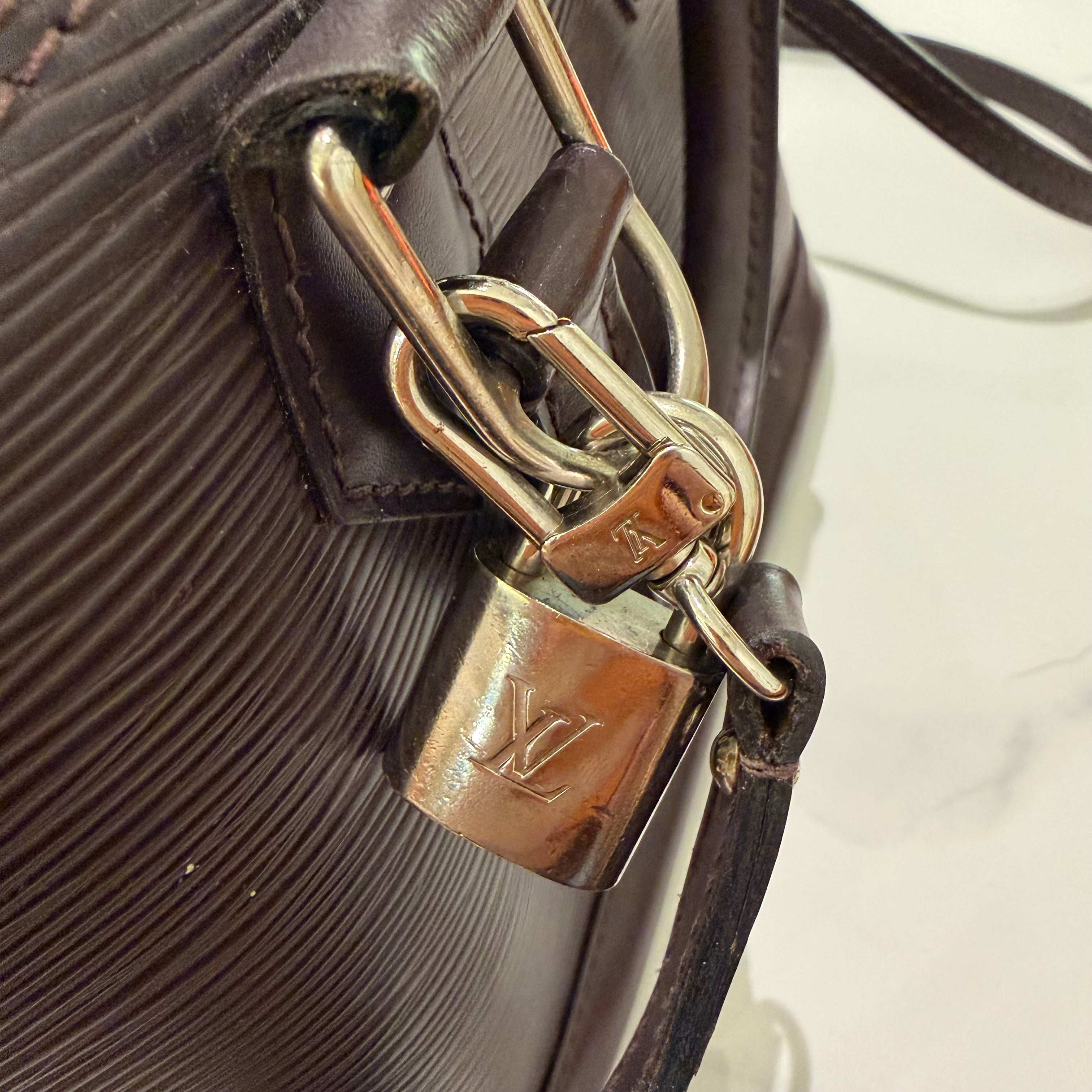 Louis Vuitton Vintage Alma BB Brown Epi Leather Bag