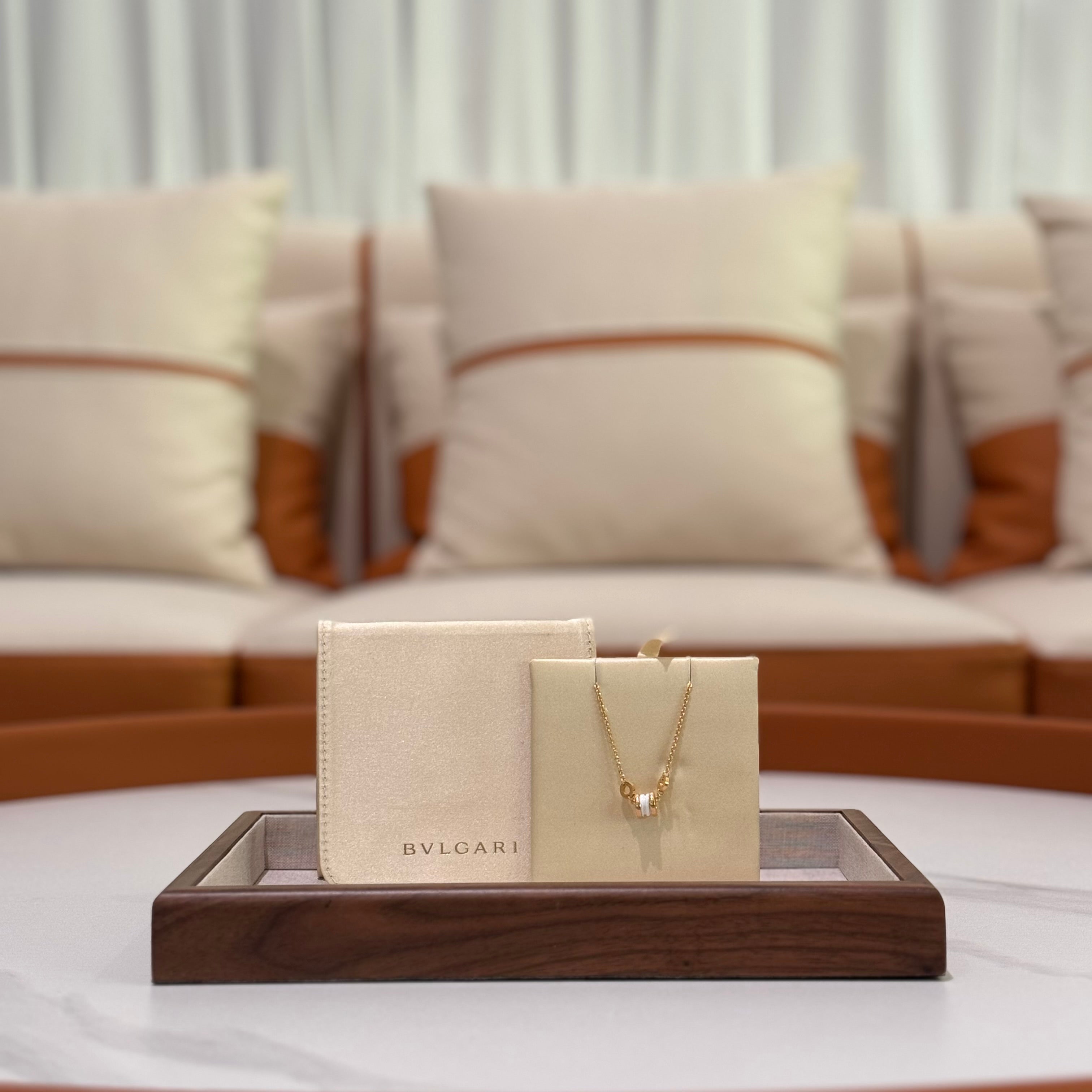 BVLGARI 18K Rose Gold and White Ceramic Bracelet
