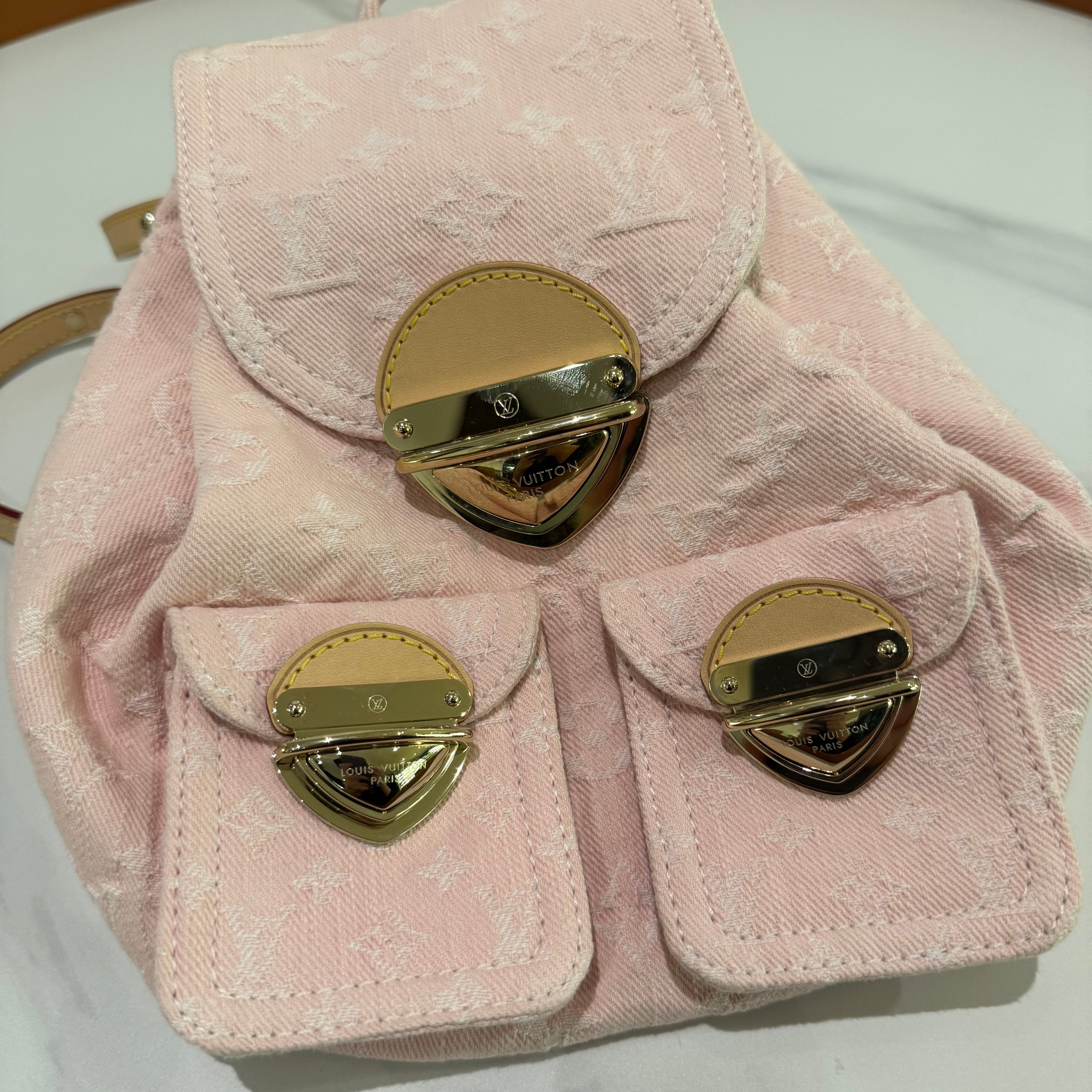 LOUIS VUITTON VENICE BACKPACK CHERRY BLOSSOM PINK DENIM