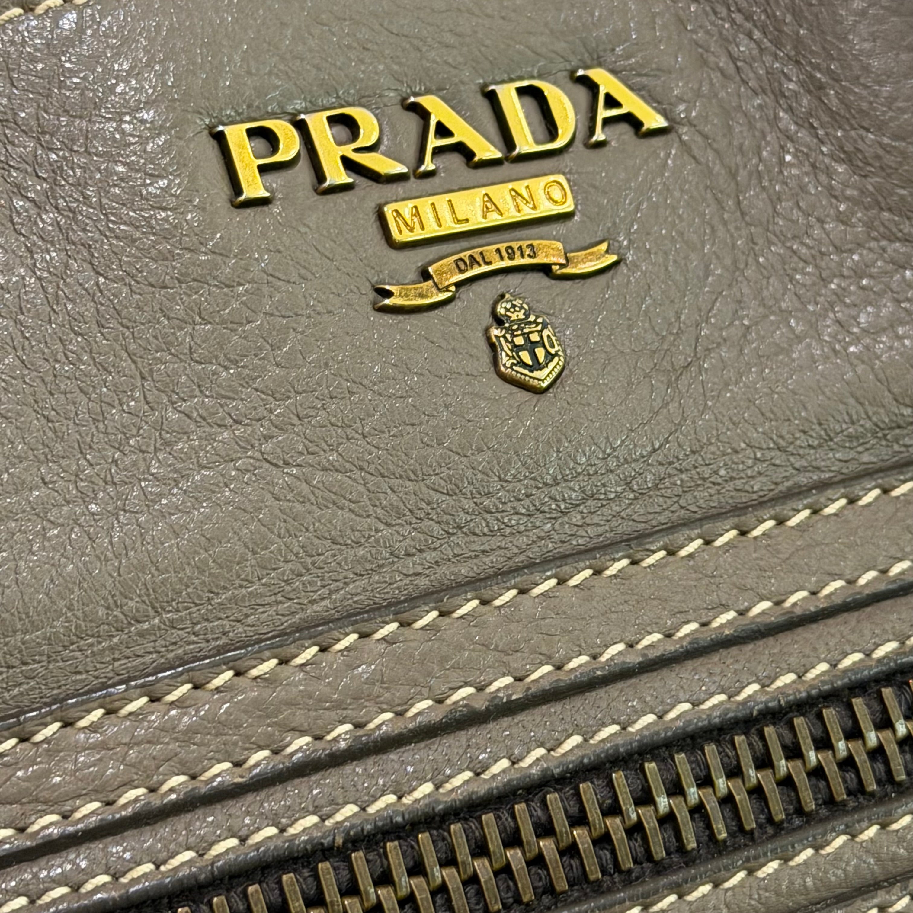PRADA DEERSKIN MOTOR HANDBAG