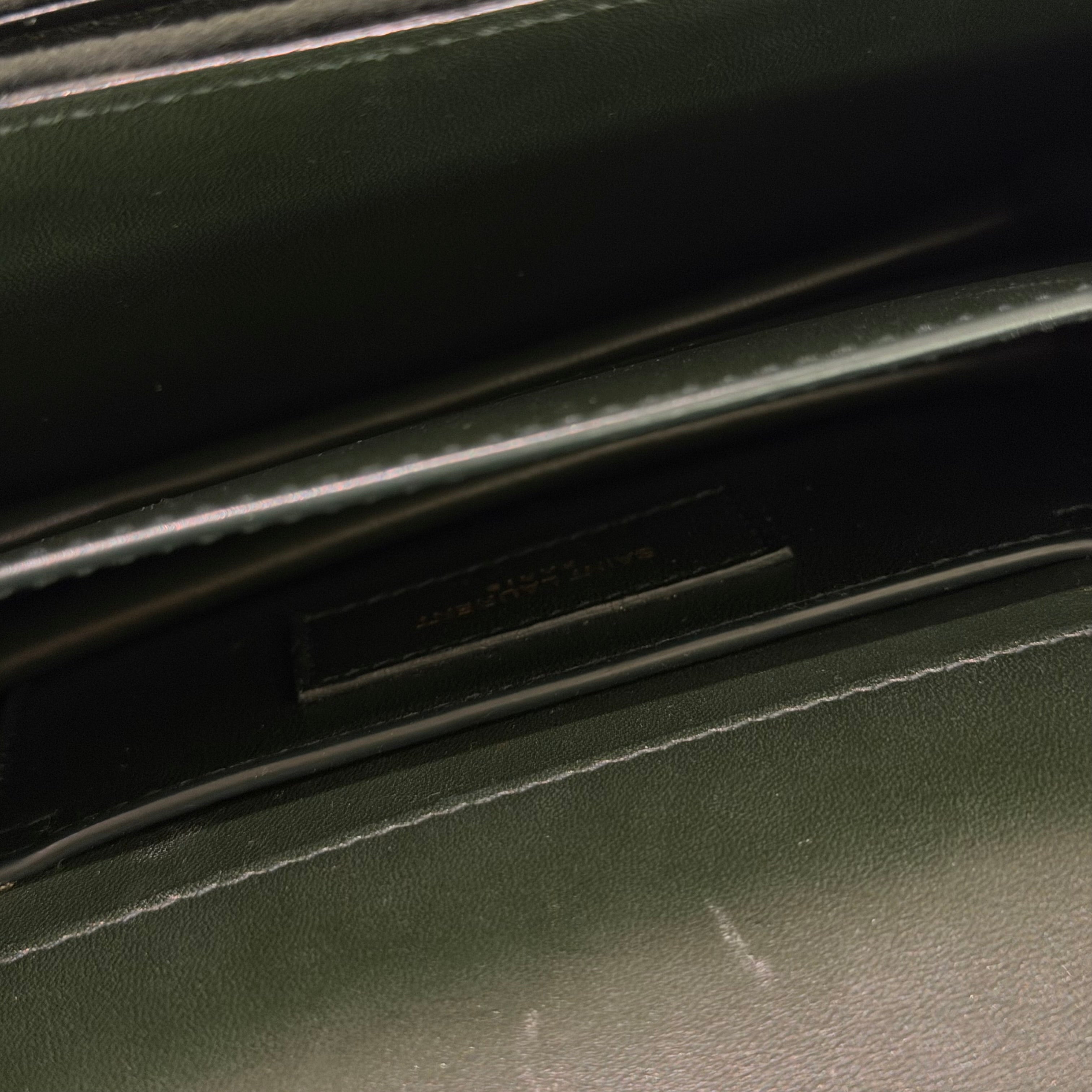 Saint Laurent Sunset Black Velvet Chain Shoulder Bag