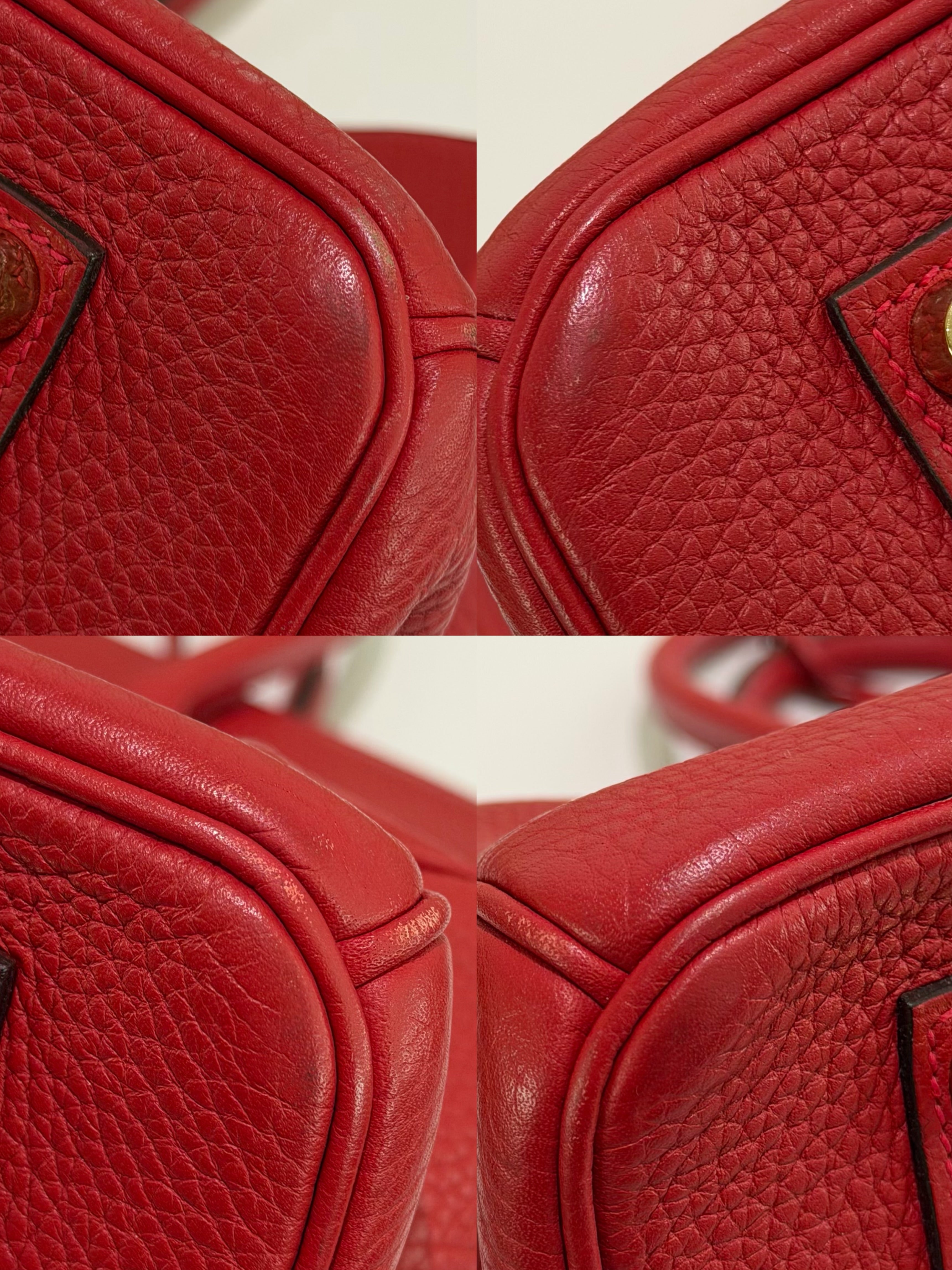 HERMÈS BIRKIN 35 ROUGE CASAQUE WITH GOLD HARDWARE