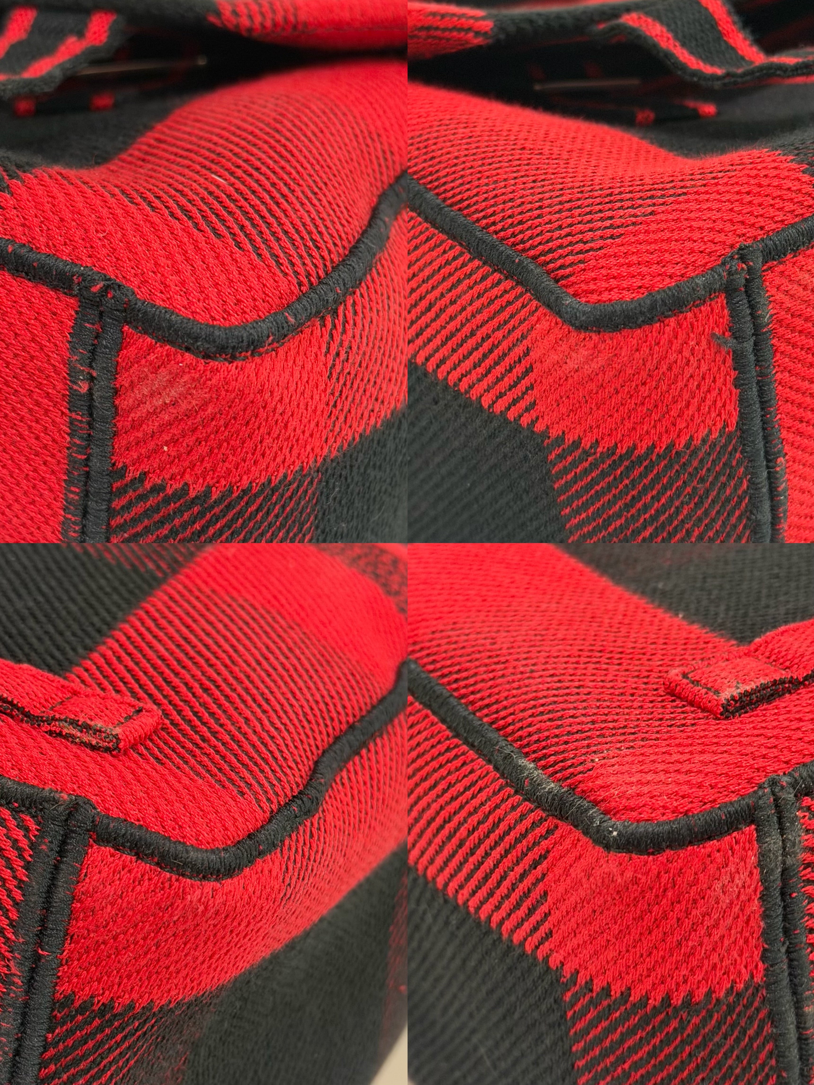 Dior Red & Black Striped Canvas Messenger Bag (Medium)