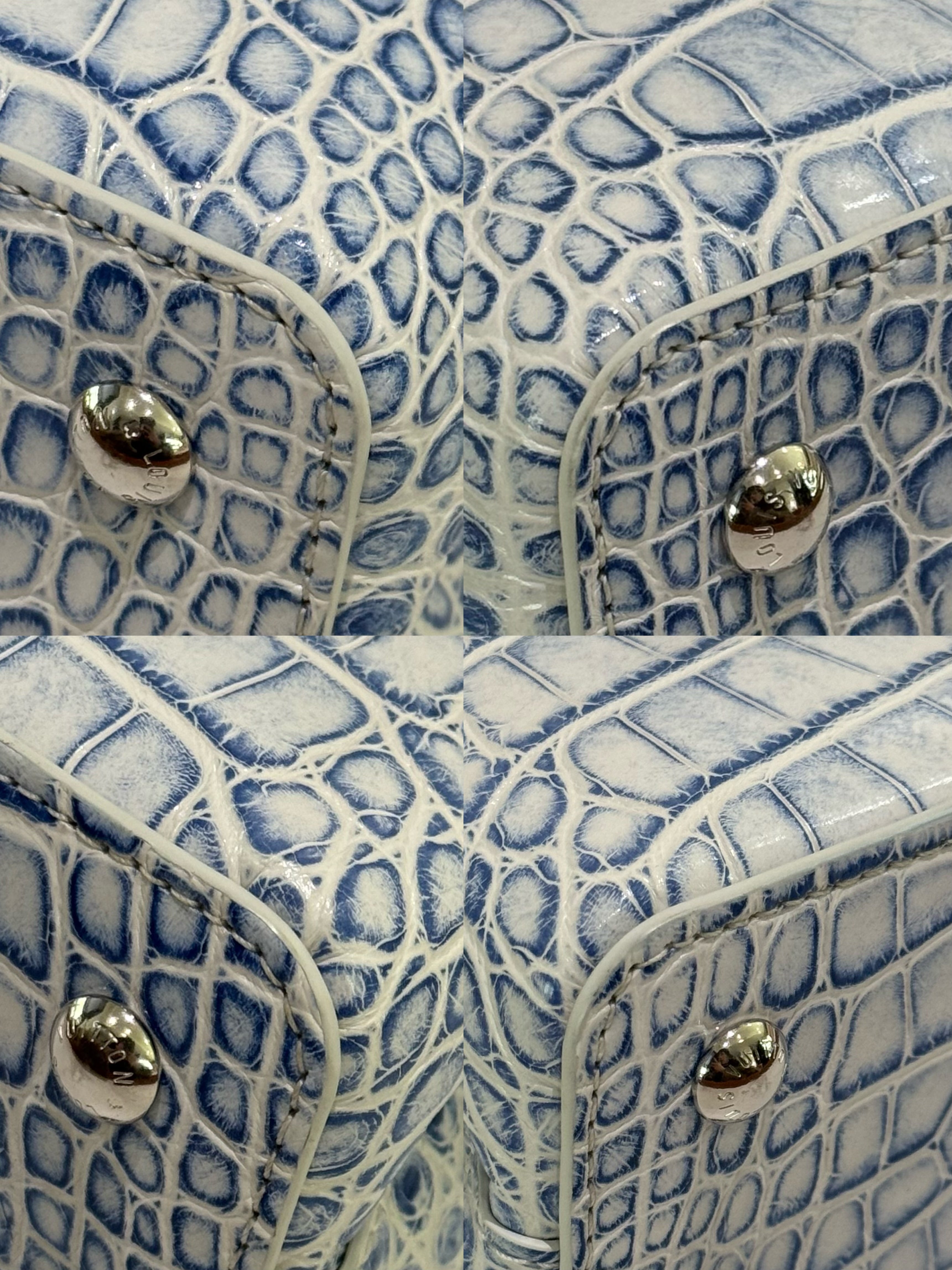 LOUIS VUITTON CAPUCINES MINI GRADIENT BLUE CROCODILE LEATHER