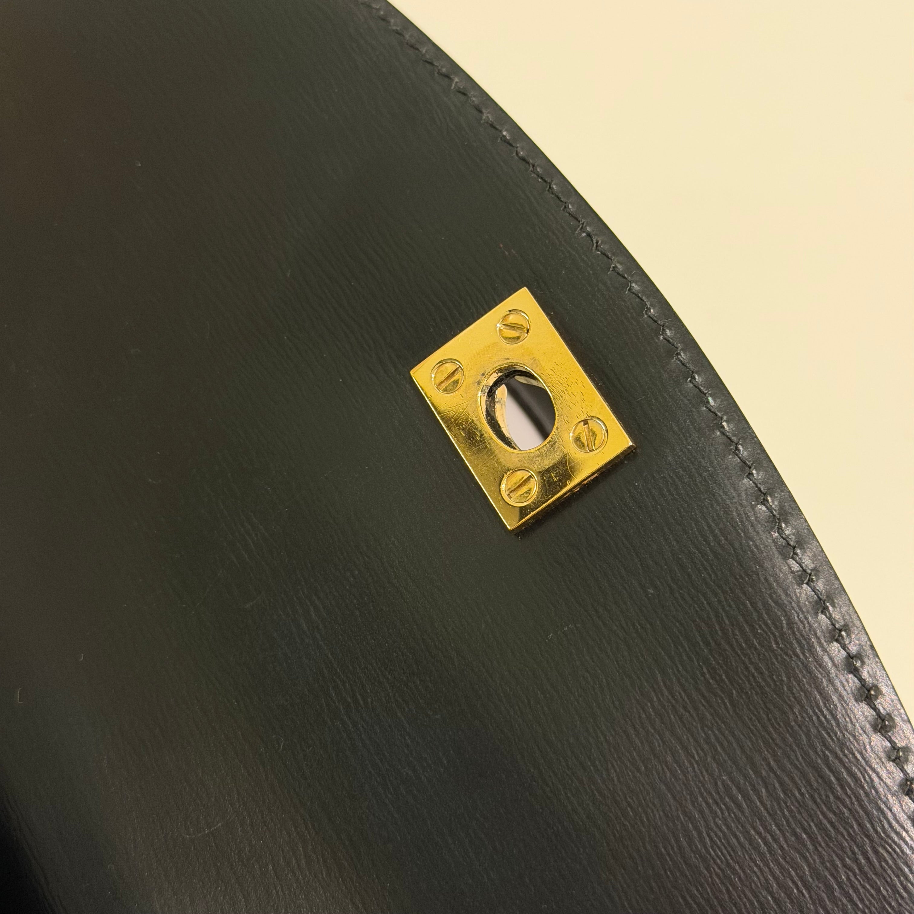 Louis Vuitton Epi Leather Black Top Handle Bag with Gold Hardware (Vintage)