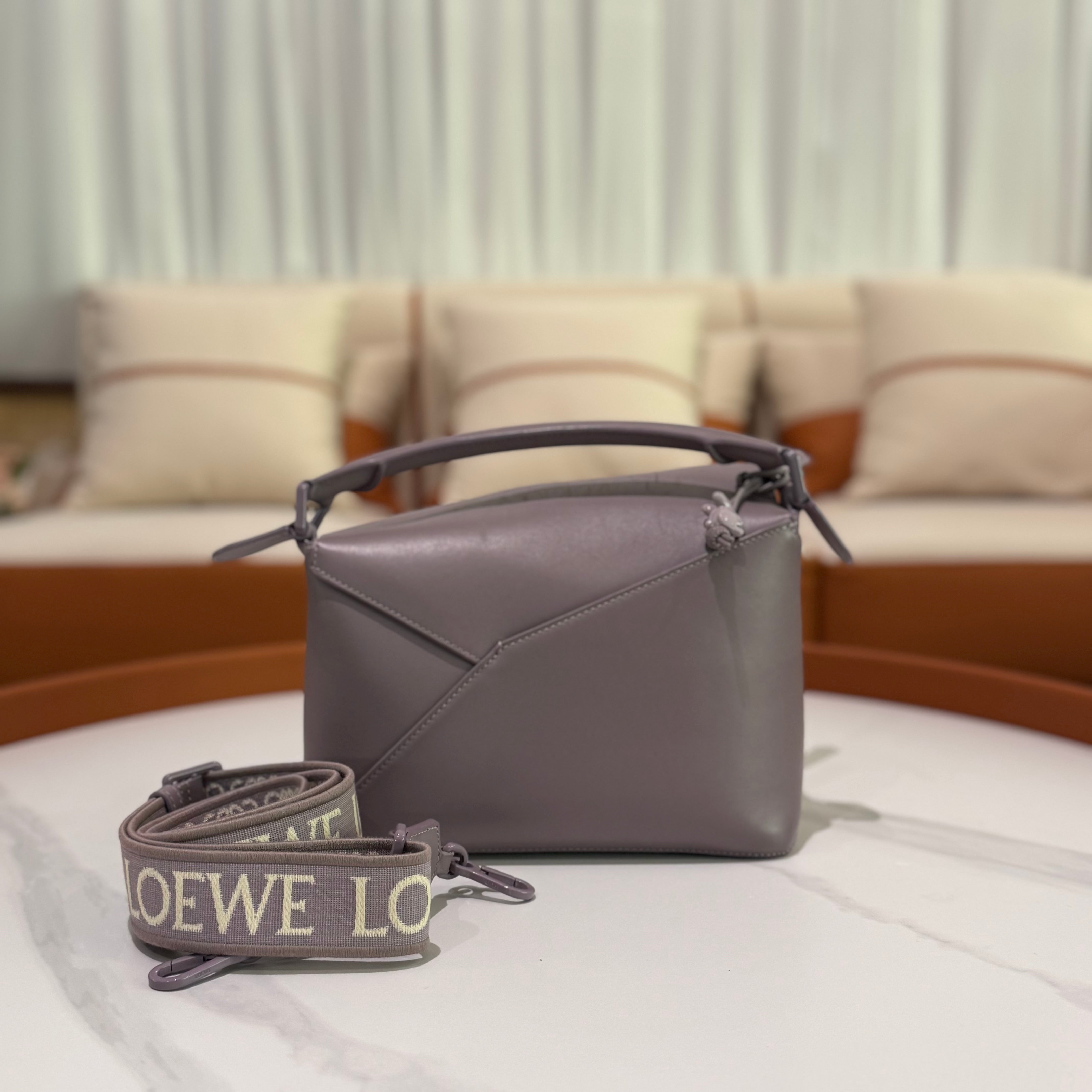 LOEWE SMALL PUZZLE BAG PURPLE