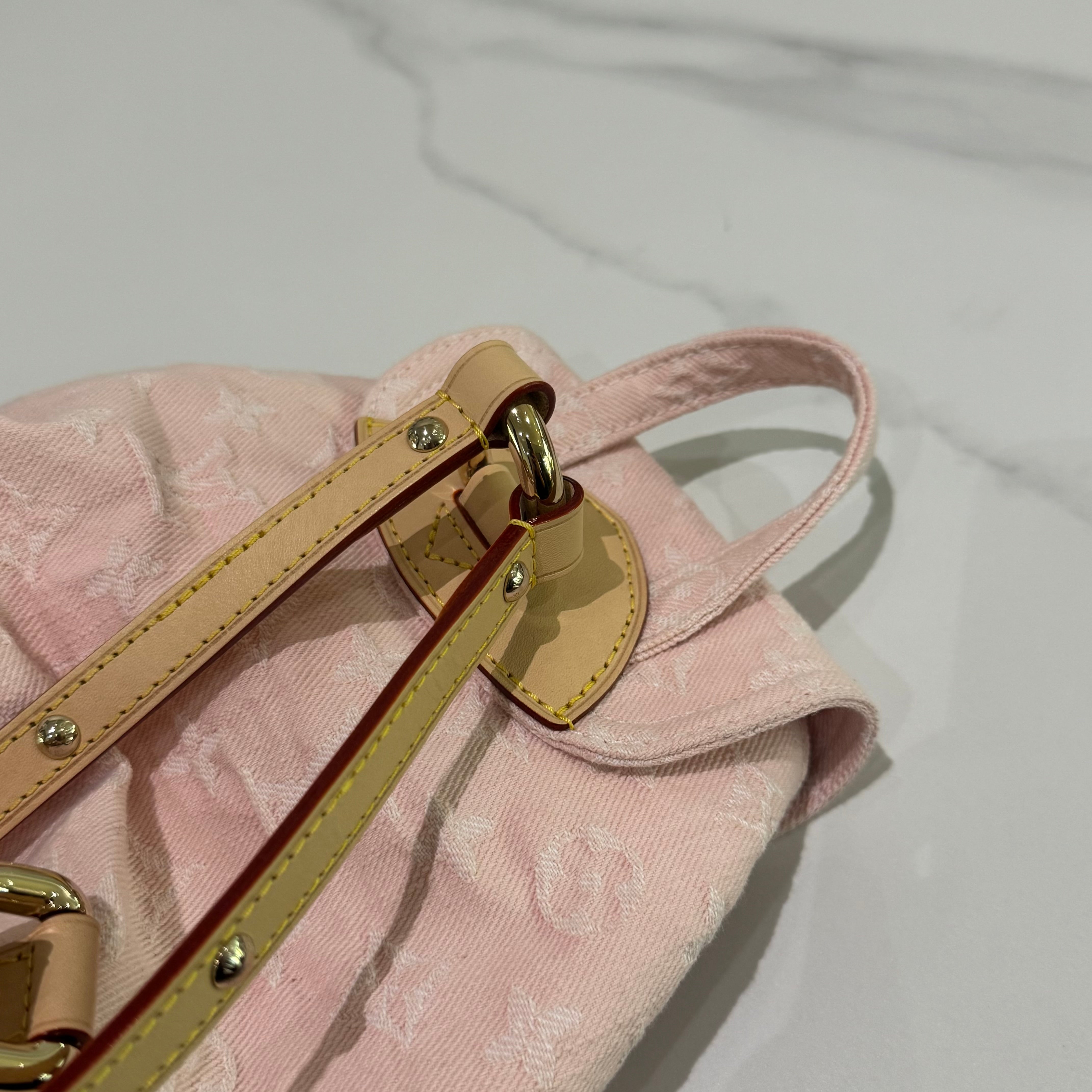 LOUIS VUITTON VENICE BACKPACK CHERRY BLOSSOM PINK DENIM