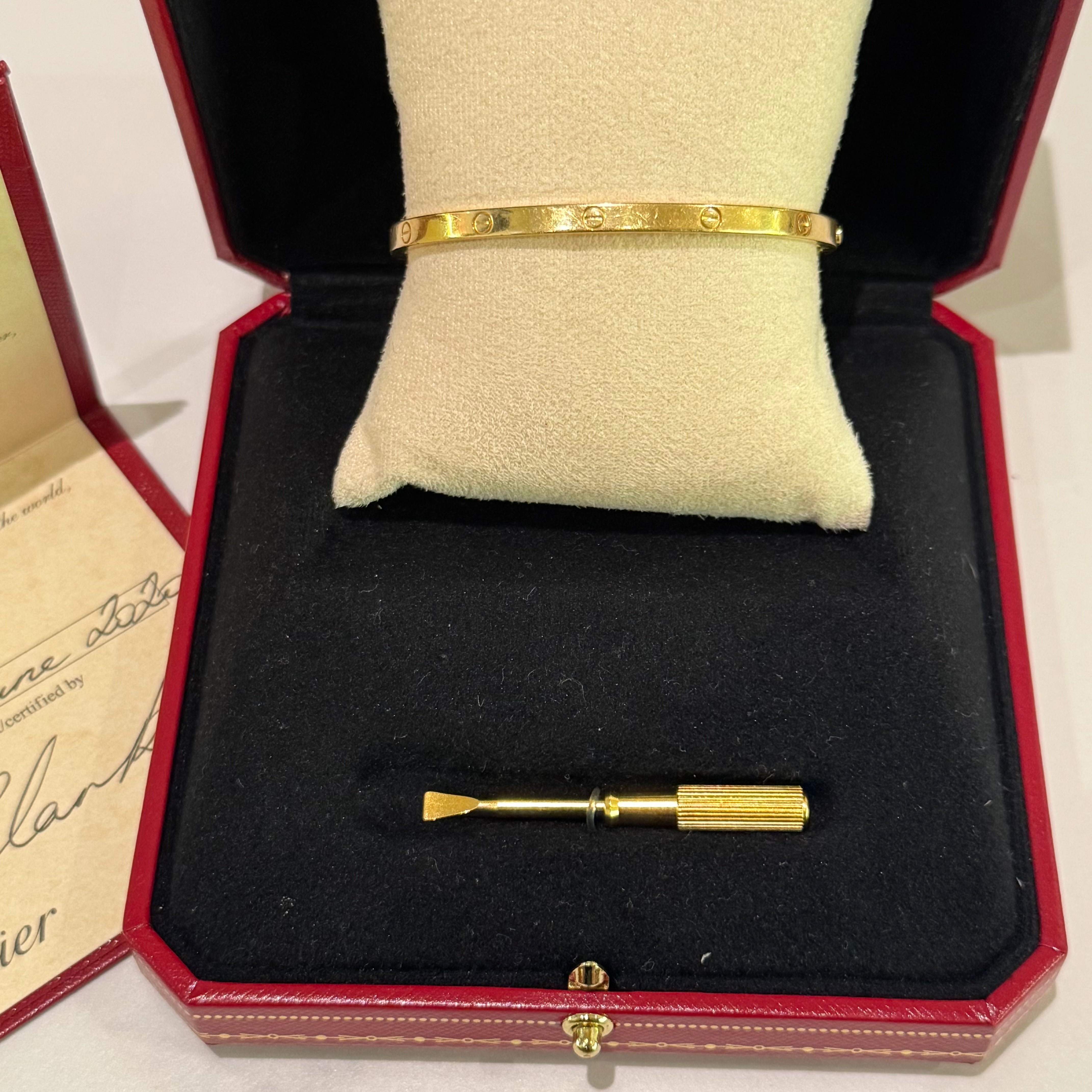 CARTIER LOVE BRACELET YELLOW GOLD