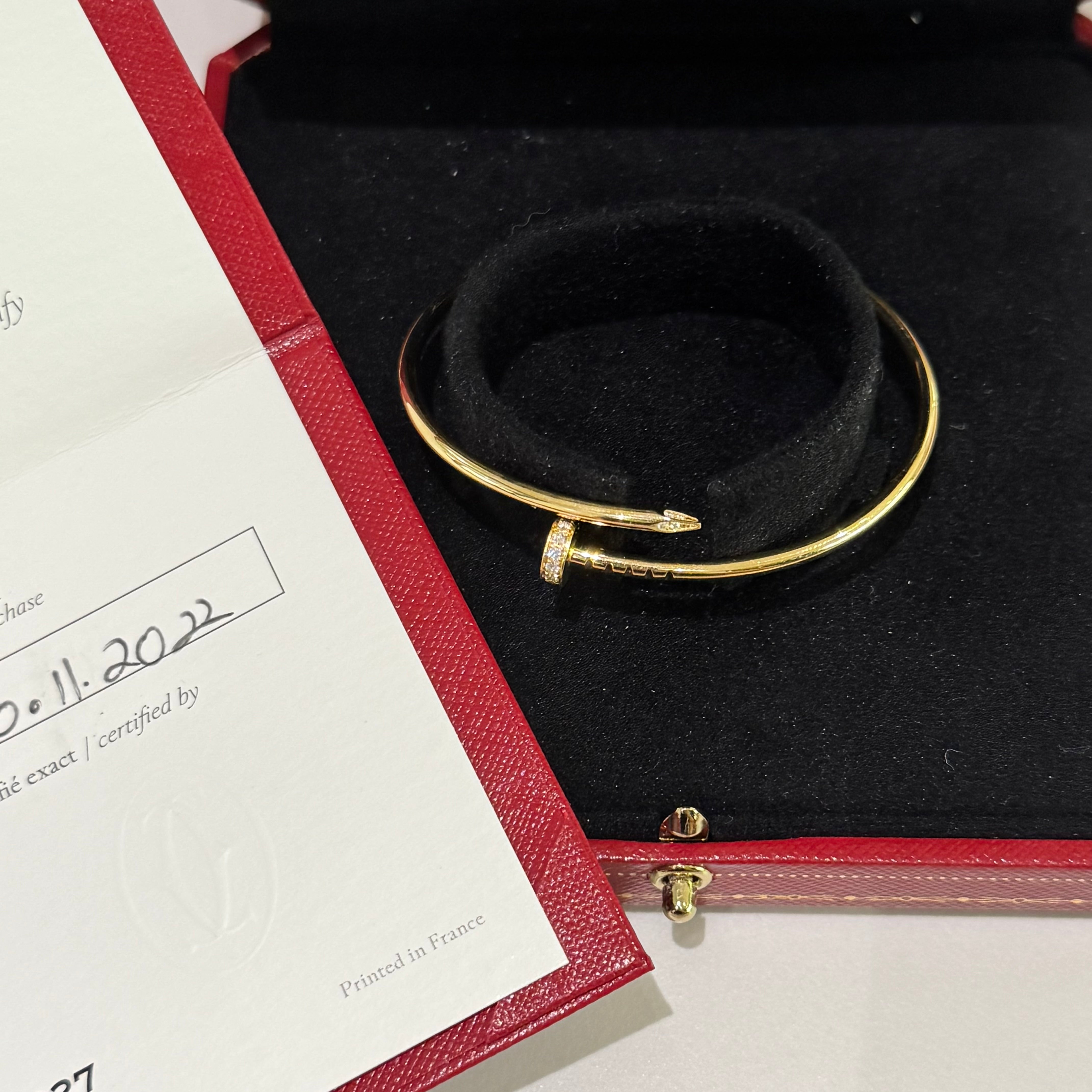 CARTIER JUSTE UN CLOU BRACELET YELLOW GOLD WITH DIAMONDS