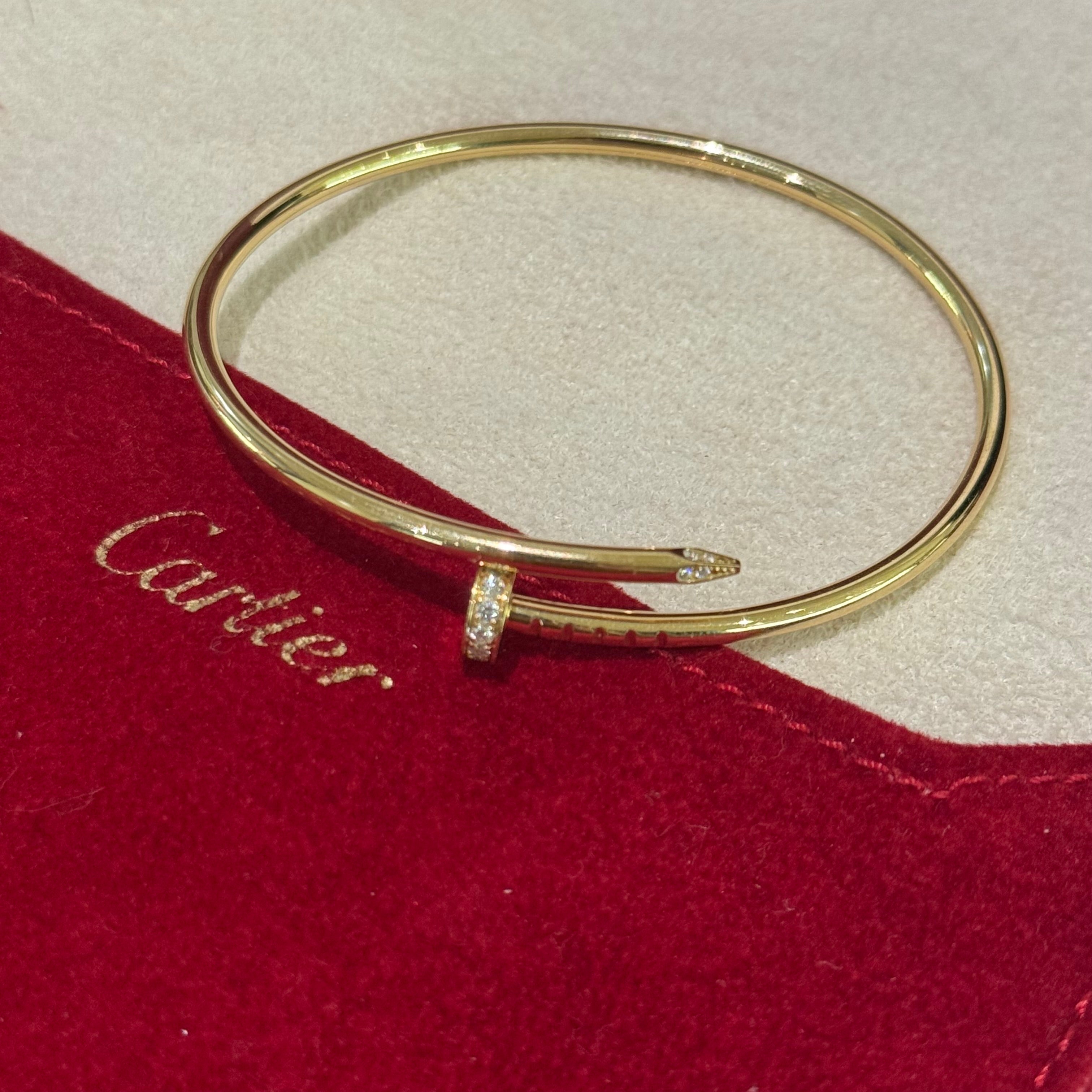 CARTIER JUSTE UN CLOU BRACELET YELLOW GOLD WITH DIAMONDS