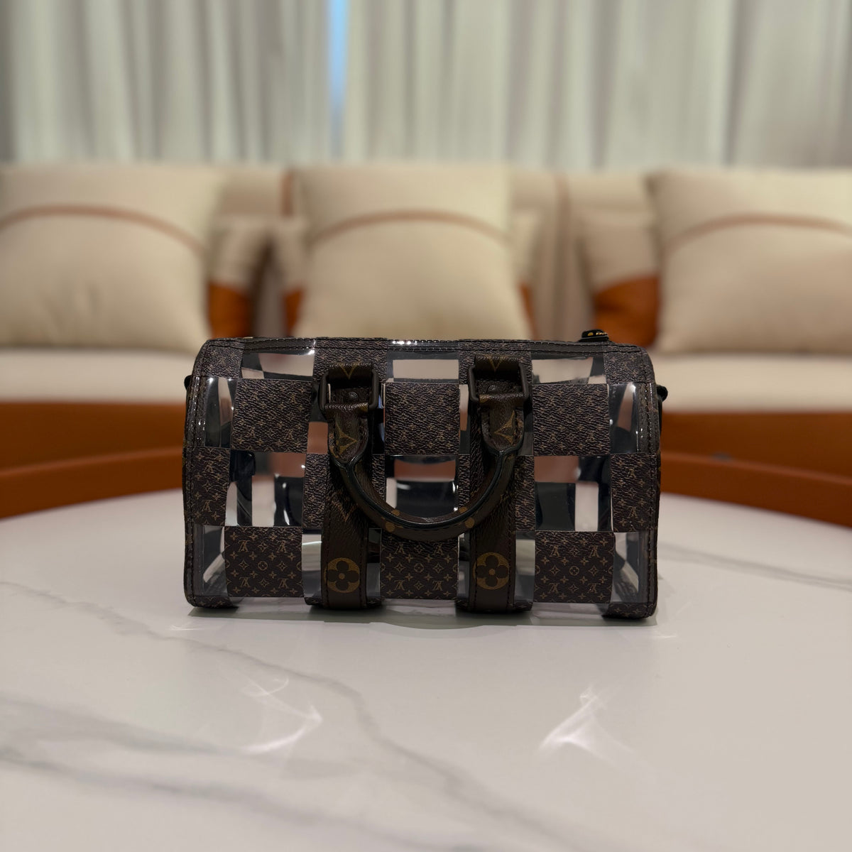 Louis Vuitton Speedy 25 Brown Monogram Transparent PVC Runway Bag | LOUIS VUITTON