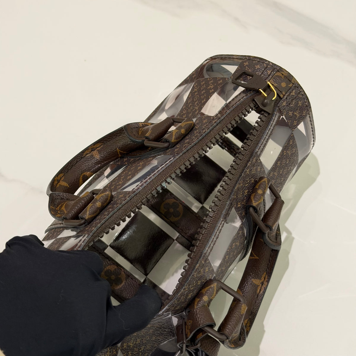 Louis Vuitton Speedy 25 Brown Monogram Transparent PVC Runway Bag | LOUIS VUITTON