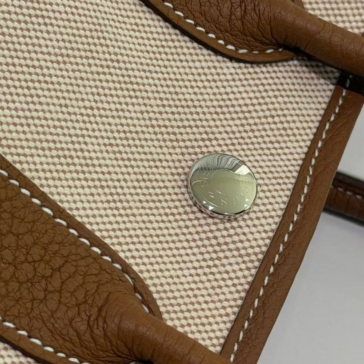 Hermès Mini Garden Party Gold Canvas and Leather Tote Bag | HERMES
