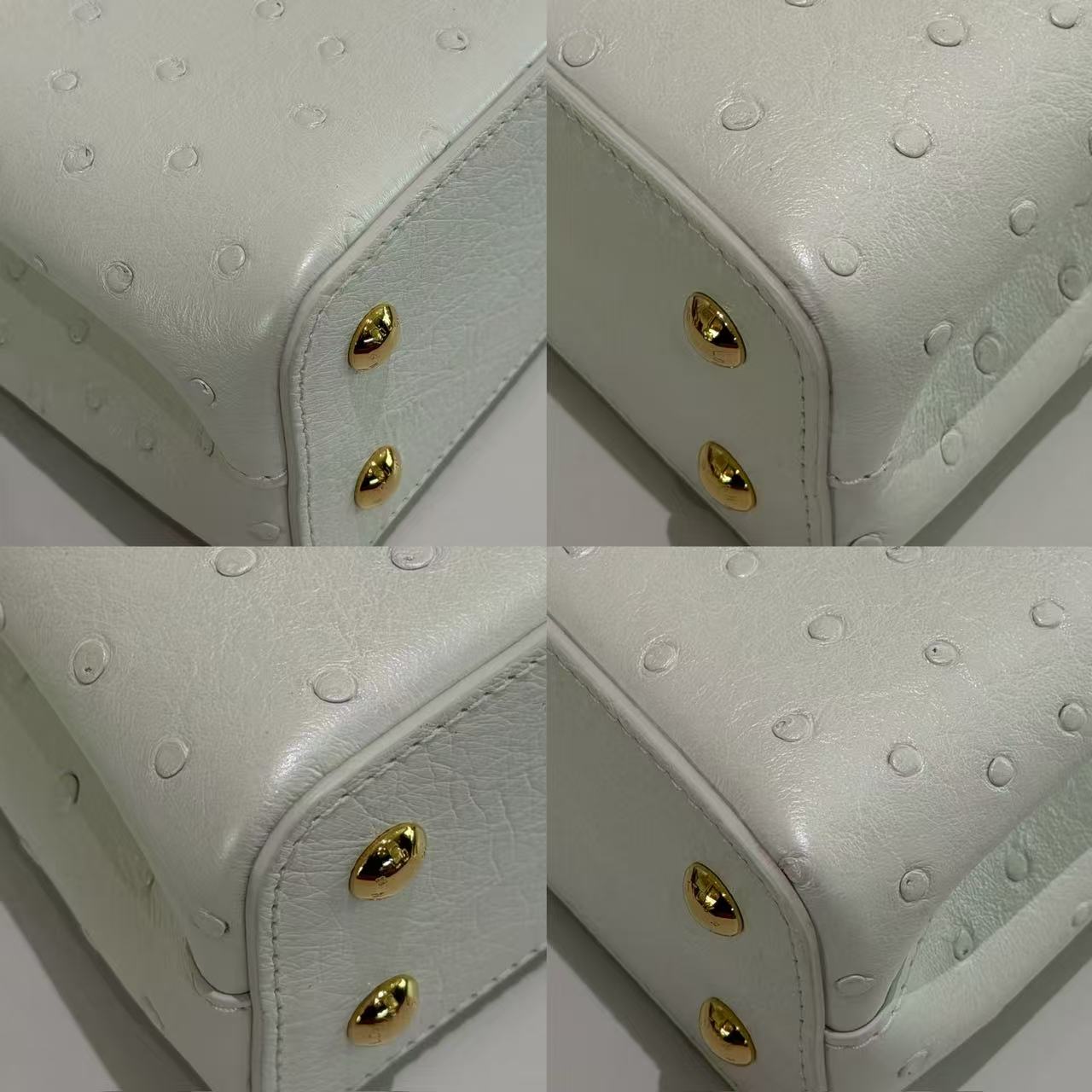 Louis Vuitton Capucines Mini Pearl White Ostrich Leather
