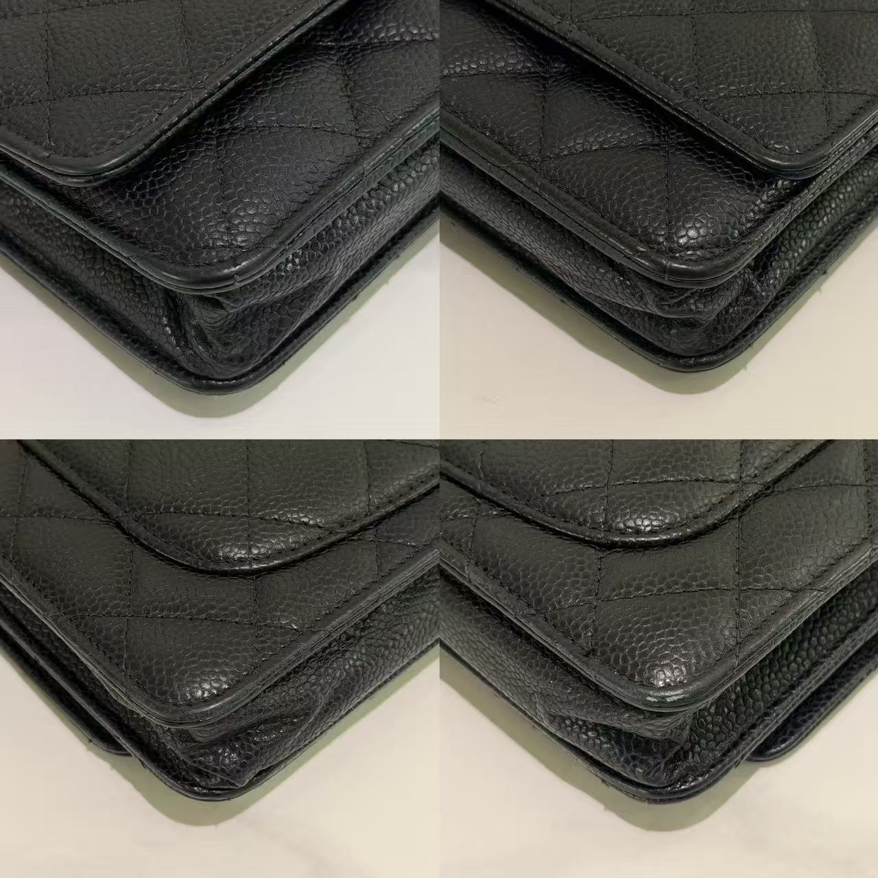 Chanel WOC Black Caviar Leather with Silver Hardware (Authenticity Card Version)