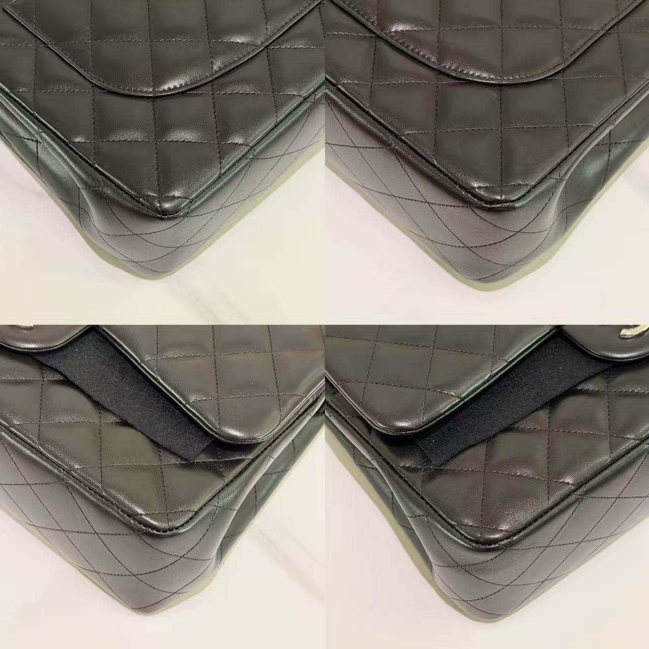 Chanel Jumbo Classic Flap Black Lambskin with Silver Hardware | CHANEL