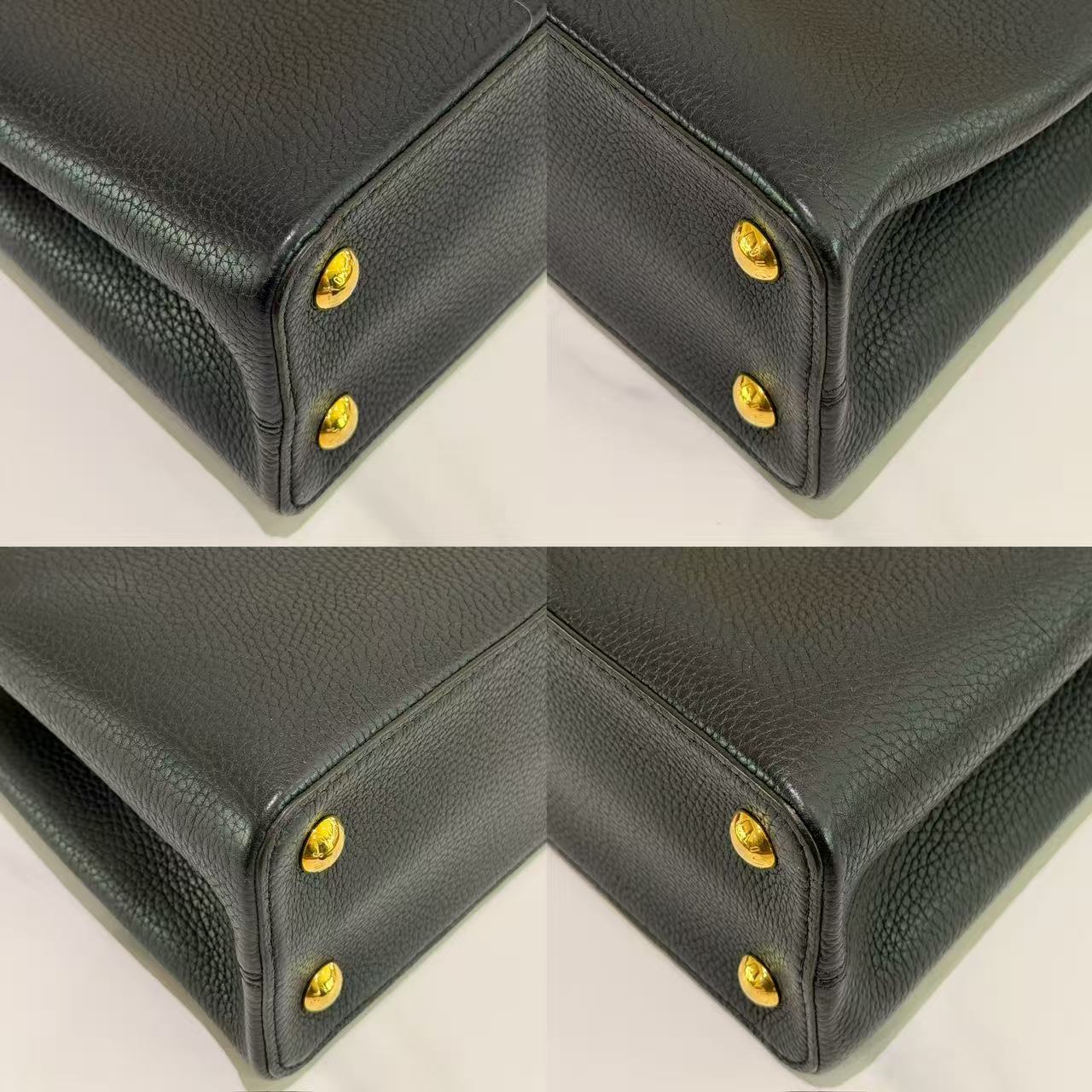 Louis Vuitton Capucines MM Black Leather