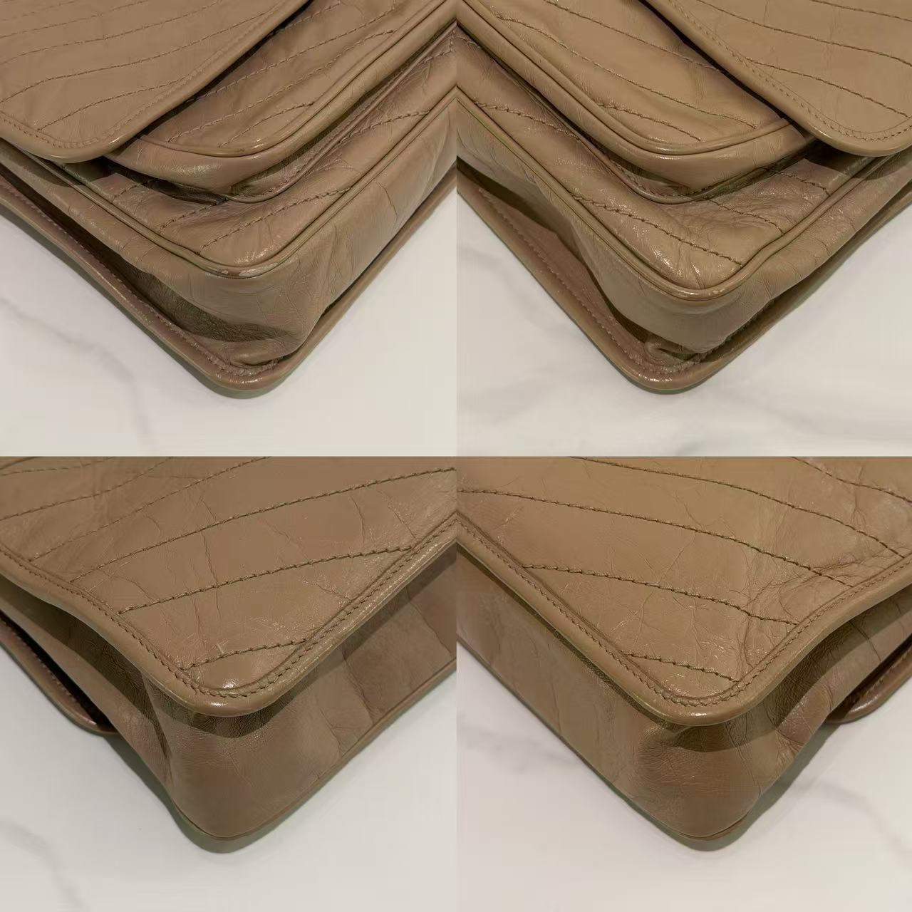 Saint Laurent Niki Medium Chain Shoulder Bag Beige