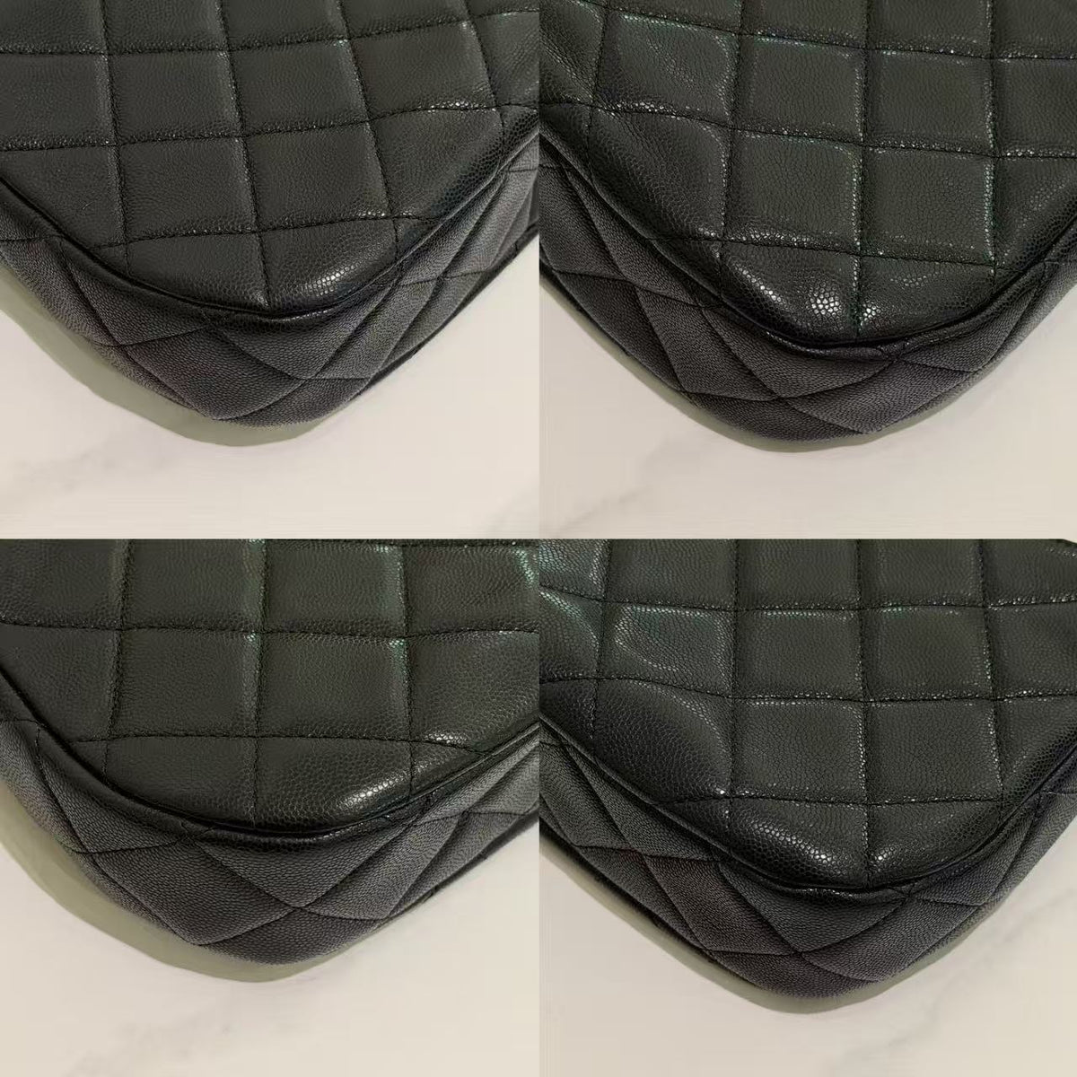 Chanel Hobo Bag Black Caviar Leather with Gold Hardware (Chip Model)