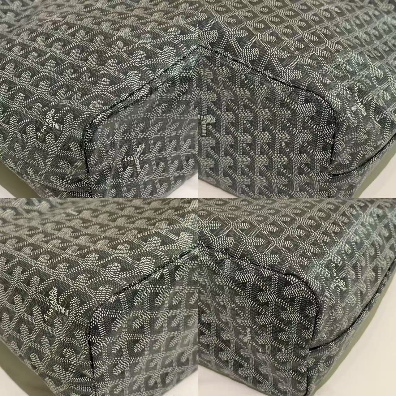 Goyard Hobo Bag Grey with Heart Painting